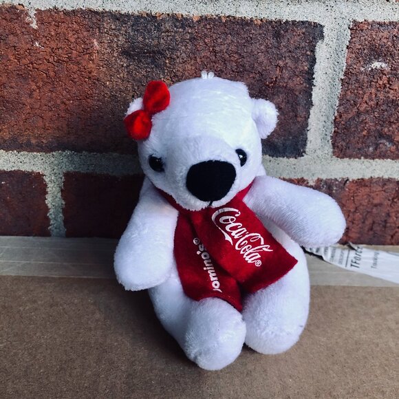 RARE Coca-Cola x Domino's Polar Bear Plush 2023 Promo Collectible – 4.5” - Picture 1 of 3
